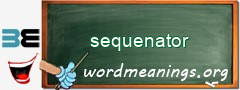 WordMeaning blackboard for sequenator